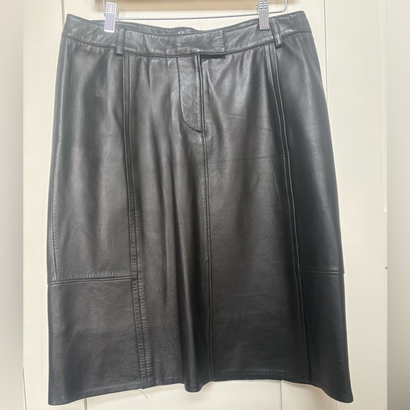 A Pro Peaux Dresses & Skirts - Elegant Black Leather Skirt